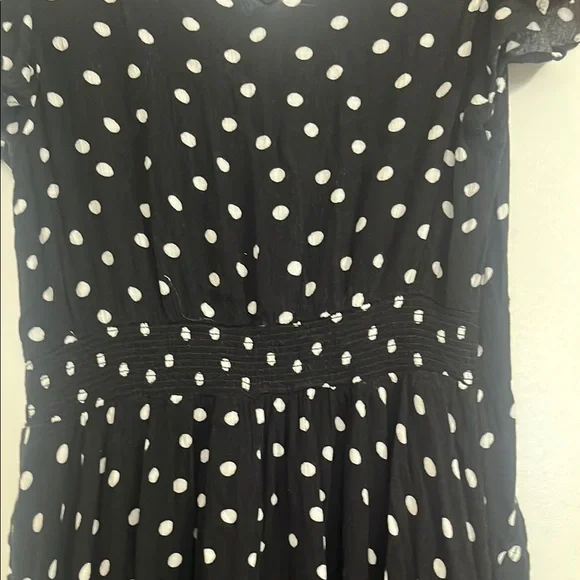 Justice Girls short sleeves Maxi Dress Black with white Polka Dots size 14 - Picture 7 of 13
